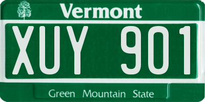 VT license plate XUY901