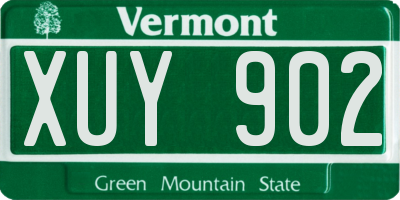 VT license plate XUY902