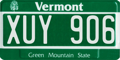 VT license plate XUY906
