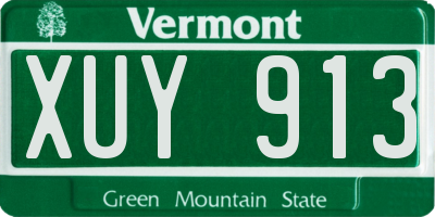 VT license plate XUY913