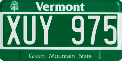 VT license plate XUY975