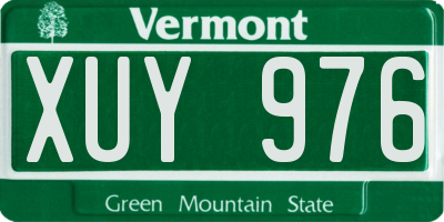 VT license plate XUY976