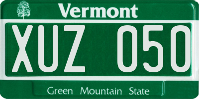 VT license plate XUZ050