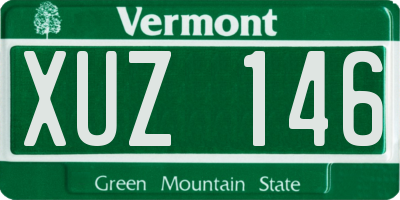 VT license plate XUZ146