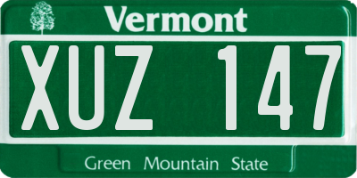 VT license plate XUZ147