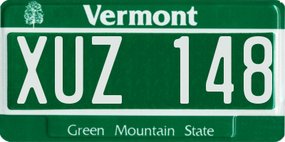 VT license plate XUZ148