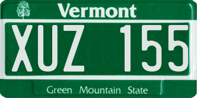 VT license plate XUZ155