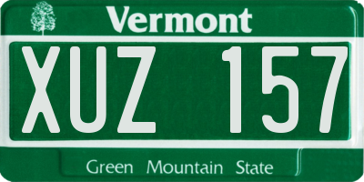 VT license plate XUZ157