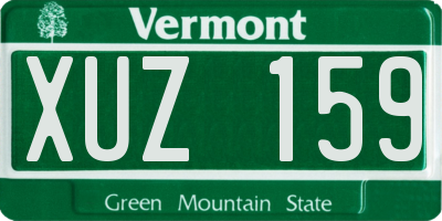 VT license plate XUZ159