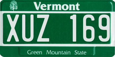 VT license plate XUZ169