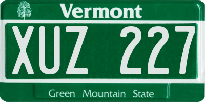 VT license plate XUZ227