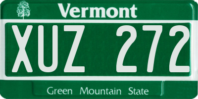 VT license plate XUZ272