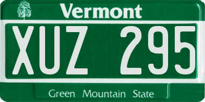 VT license plate XUZ295
