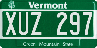 VT license plate XUZ297