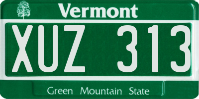 VT license plate XUZ313