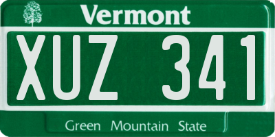VT license plate XUZ341