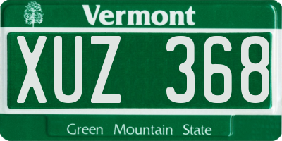VT license plate XUZ368