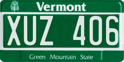 VT license plate XUZ406