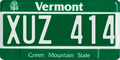 VT license plate XUZ414