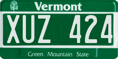 VT license plate XUZ424