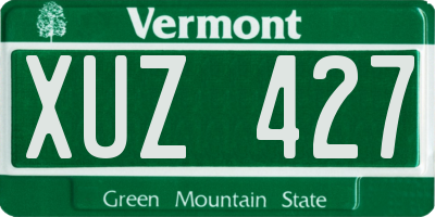 VT license plate XUZ427