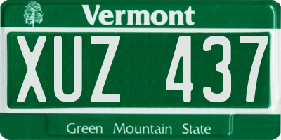 VT license plate XUZ437