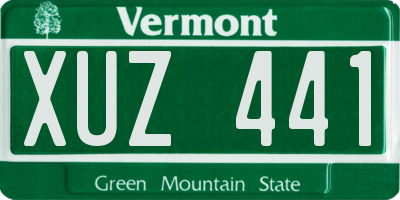 VT license plate XUZ441