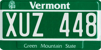 VT license plate XUZ448