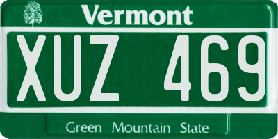 VT license plate XUZ469
