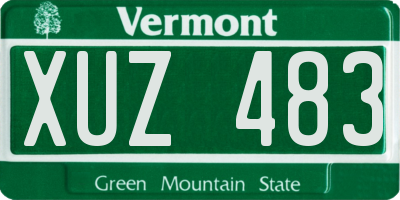 VT license plate XUZ483