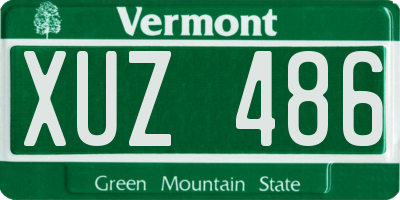 VT license plate XUZ486