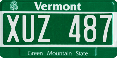 VT license plate XUZ487
