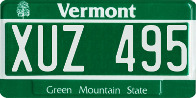 VT license plate XUZ495