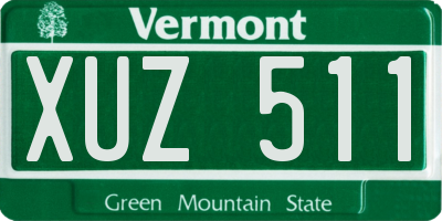 VT license plate XUZ511