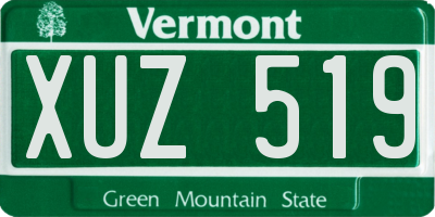 VT license plate XUZ519