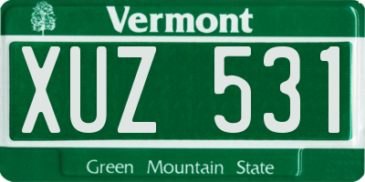 VT license plate XUZ531
