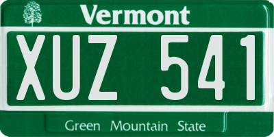 VT license plate XUZ541