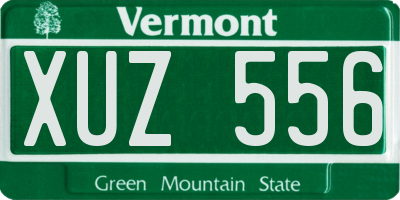 VT license plate XUZ556