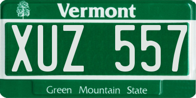 VT license plate XUZ557
