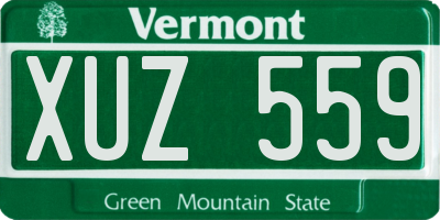 VT license plate XUZ559