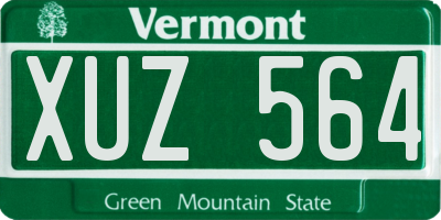 VT license plate XUZ564