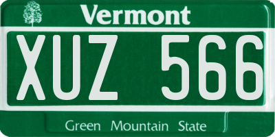 VT license plate XUZ566