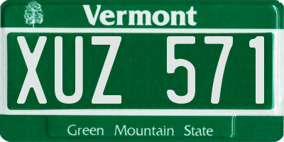 VT license plate XUZ571