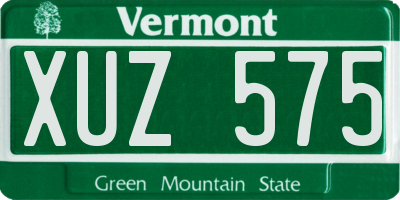VT license plate XUZ575