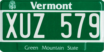 VT license plate XUZ579