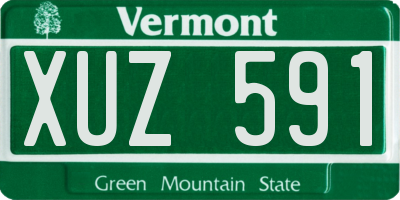 VT license plate XUZ591