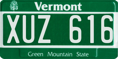VT license plate XUZ616