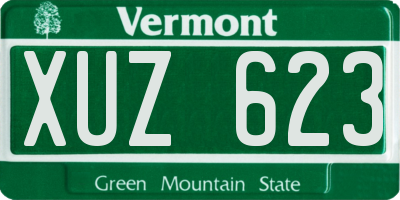 VT license plate XUZ623