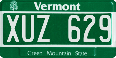 VT license plate XUZ629