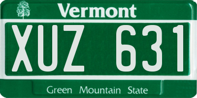 VT license plate XUZ631